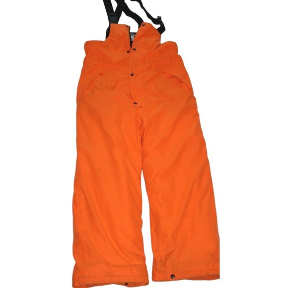 All Game Outfitters Blaze Orange Hunting Bib Pants Medium Insulated Warm - Picture 1 of 12